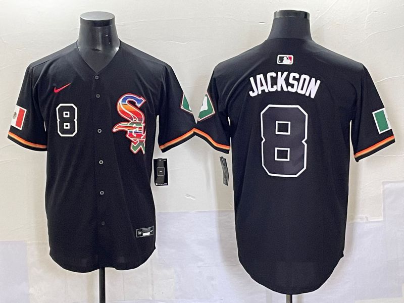 Men 2025 Chicago White Sox #8 Jackson Black Game Nike MLB Jersey style 7036->chicago white sox->MLB Jersey